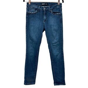 Just Black Braided Pockets Mid-Rise Skinny Jeans Size 28P